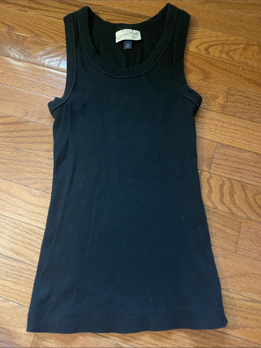 Universal Thread Black Ribbed Tank - Slim Fit Women's Tank